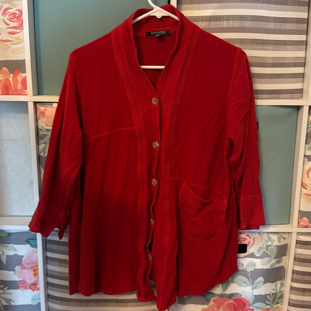 Dairi Moroccan Red Tunic Cardigan